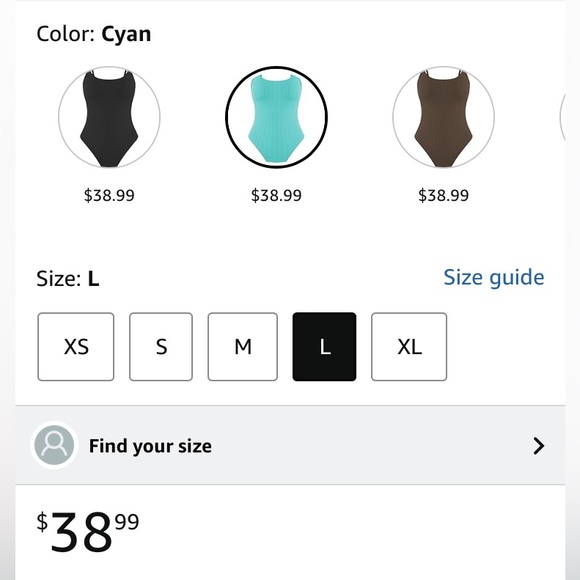 NWT Zaful Ribbed Open Back Swimsuit - Picture 3 of 16